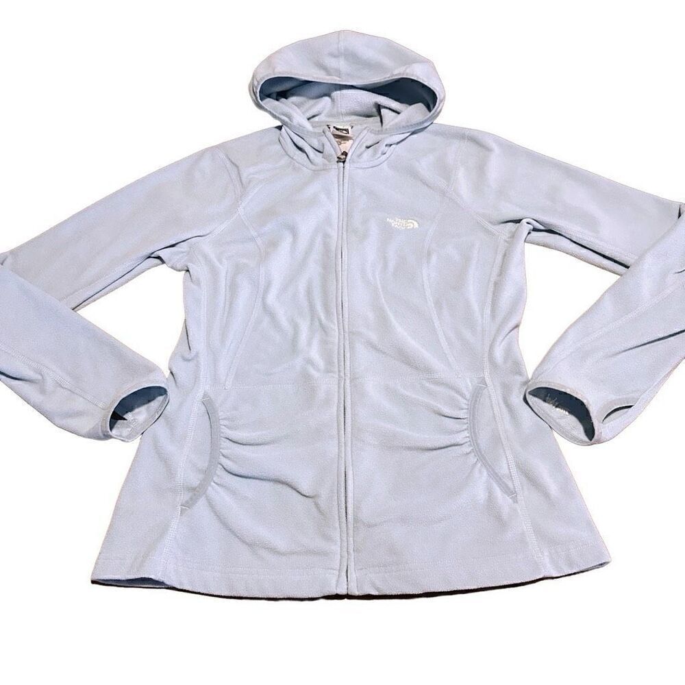 The North Face Jacket Womens Blue Fleece Full Zip Fleece TKA 100 Thumb Holes M
